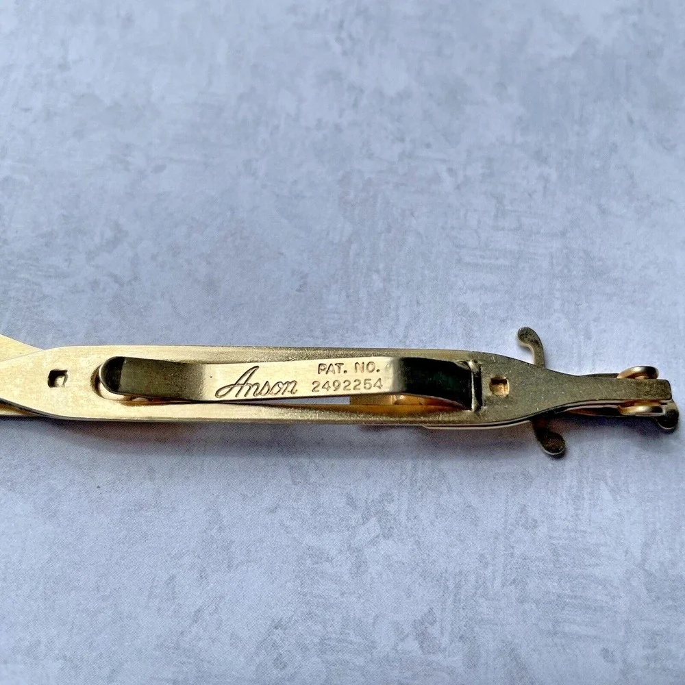 Vintage ANSON Gold Tone Sword Knife TIE‎ CLIP 3 1/2